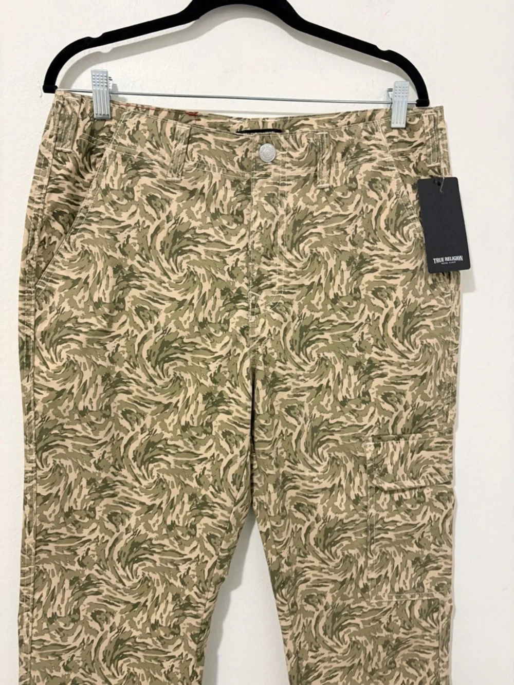NWT True Religion Jogger Camo Cargo Jogger Pants Abstract Camo Men's Medium